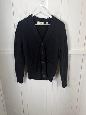 Buck Mason Blue Cotton Cardigan Sweater Men's M NWT